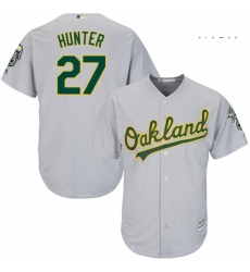 Mens Majestic Oakland Athletics 27 Catfish Hunter Replica Grey Road Cool Base MLB Jersey Mens Majestic Oakland Athletics 27 Catfish Hunter Replica Grey Road Cool Base MLB Jersey