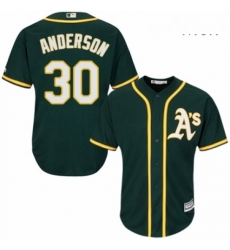 Mens Majestic Oakland Athletics 30 Brett Anderson Replica Green Alternate 1 Cool Base MLB Jersey Mens Majestic Oakland Athletics 30 Brett Anderson Replica Green Alternate 1 Cool Base MLB Jersey