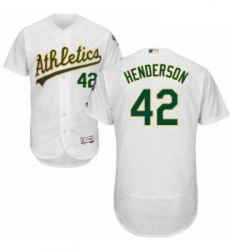 Mens Majestic Oakland Athletics 42 Dave Henderson White Home Flex Base Authentic Collection MLB Jersey Mens Majestic Oakland Athletics 42 Dave Henderson White Home Flex Base Authentic Collection MLB Jersey