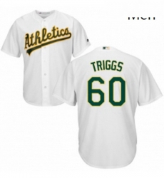 Mens Majestic Oakland Athletics 60 Andrew Triggs Replica White Home Cool Base MLB Jersey Mens Majestic Oakland Athletics 60 Andrew Triggs Replica White Home Cool Base MLB Jersey