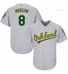 Mens Majestic Oakland Athletics 8 Joe Morgan Replica Grey Road Cool Base MLB Jersey Mens Majestic Oakland Athletics 8 Joe Morgan Replica Grey Road Cool Base MLB Jersey