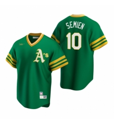Mens Nike Oakland Athletics 10 Marcus Semien Kelly Green Cooperstown Collection Road Stitched Baseball Jerse Mens Nike Oakland Athletics 10 Marcus Semien Kelly Green Cooperstown Collection Road Stitched Baseball Jerse