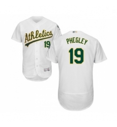 Mens Oakland Athletics 19 Josh Phegley White Home Flex Base Authentic Collection Baseball Jersey Mens Oakland Athletics 19 Josh Phegley White Home Flex Base Authentic Collection Baseball Jersey