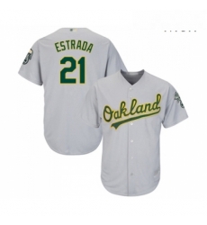 Mens Oakland Athletics 21 Marco Estrada Replica Grey Road Cool Base Baseball Jersey Mens Oakland Athletics 21 Marco Estrada Replica Grey Road Cool Base Baseball Jersey