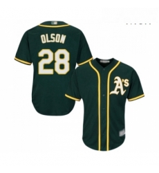 Mens Oakland Athletics 28 Matt Olson Replica Green Alternate 1 Cool Base Baseball Jersey Mens Oakland Athletics 28 Matt Olson Replica Green Alternate 1 Cool Base Baseball Jersey