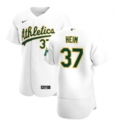 Oakland Athletics 37 Jonah Heim Men Nike White Home 2020 Authentic Player MLB Jersey Oakland Athletics 37 Jonah Heim Men Nike White Home 2020 Authentic Player MLB Jersey