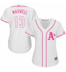 Womens Majestic Oakland Athletics 13 Bruce Maxwell Authentic White Fashion Cool Base MLB Jersey Womens Majestic Oakland Athletics 13 Bruce Maxwell Authentic White Fashion Cool Base MLB Jersey