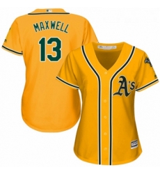 Womens Majestic Oakland Athletics 13 Bruce Maxwell Replica Gold Alternate 2 Cool Base MLB Jersey Womens Majestic Oakland Athletics 13 Bruce Maxwell Replica Gold Alternate 2 Cool Base MLB Jersey