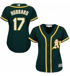 Womens Majestic Oakland Athletics 17 Glenn Hubbard Authentic Green Alternate 1 Cool Base MLB Jersey Womens Majestic Oakland Athletics 17 Glenn Hubbard Authentic Green Alternate 1 Cool Base MLB Jersey