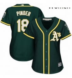 Womens Majestic Oakland Athletics 18 Chad Pinder Authentic Green Alternate 1 Cool Base MLB Jersey Womens Majestic Oakland Athletics 18 Chad Pinder Authentic Green Alternate 1 Cool Base MLB Jersey