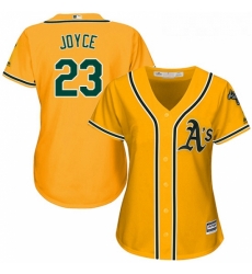 Womens Majestic Oakland Athletics 23 Matt Joyce Authentic Gold Alternate 2 Cool Base MLB Jersey Womens Majestic Oakland Athletics 23 Matt Joyce Authentic Gold Alternate 2 Cool Base MLB Jersey