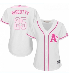 Womens Majestic Oakland Athletics 25 Stephen Piscotty Authentic White Fashion Cool Base MLB Jersey Womens Majestic Oakland Athletics 25 Stephen Piscotty Authentic White Fashion Cool Base MLB Jersey