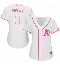 Womens Majestic Oakland Athletics 3 Boog Powell Authentic White Fashion Cool Base MLB Jersey Womens Majestic Oakland Athletics 3 Boog Powell Authentic White Fashion Cool Base MLB Jersey