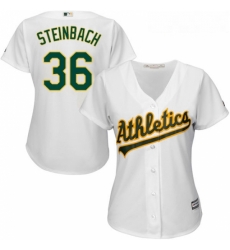 Womens Majestic Oakland Athletics 36 Terry Steinbach Authentic White Home Cool Base MLB Jersey Womens Majestic Oakland Athletics 36 Terry Steinbach Authentic White Home Cool Base MLB Jersey