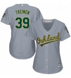 Womens Majestic Oakland Athletics 39 Blake Treinen Authentic Grey Road Cool Base MLB Jersey Womens Majestic Oakland Athletics 39 Blake Treinen Authentic Grey Road Cool Base MLB Jersey