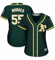 Womens Majestic Oakland Athletics 55 Sean Manaea Replica Green Alternate 1 Cool Base MLB Jersey Womens Majestic Oakland Athletics 55 Sean Manaea Replica Green Alternate 1 Cool Base MLB Jersey