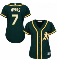 Womens Majestic Oakland Athletics 7 Walt Weiss Replica Green Alternate 1 Cool Base MLB Jersey Womens Majestic Oakland Athletics 7 Walt Weiss Replica Green Alternate 1 Cool Base MLB Jersey