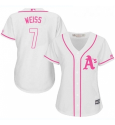 Womens Majestic Oakland Athletics 7 Walt Weiss Replica White Fashion Cool Base MLB Jersey Womens Majestic Oakland Athletics 7 Walt Weiss Replica White Fashion Cool Base MLB Jersey