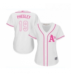 Womens Oakland Athletics 19 Josh Phegley Authentic White Fashion Cool Base Baseball Jersey Womens Oakland Athletics 19 Josh Phegley Authentic White Fashion Cool Base Baseball Jersey