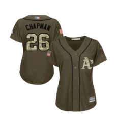 Womens Oakland Athletics 26 Matt Chapman Authentic Green Salute to Service Baseball Jersey Womens Oakland Athletics 26 Matt Chapman Authentic Green Salute to Service Baseball Jersey