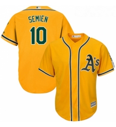 Youth Majestic Oakland Athletics 10 Marcus Semien Authentic Gold Alternate 2 Cool Base MLB Jersey Youth Majestic Oakland Athletics 10 Marcus Semien Authentic Gold Alternate 2 Cool Base MLB Jersey