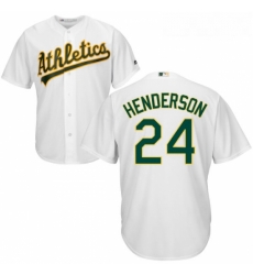Youth Majestic Oakland Athletics 24 Rickey Henderson Replica White Home Cool Base MLB Jersey Youth Majestic Oakland Athletics 24 Rickey Henderson Replica White Home Cool Base MLB Jersey