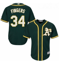 Youth Majestic Oakland Athletics 34 Rollie Fingers Replica Green Alternate 1 Cool Base MLB Jersey Youth Majestic Oakland Athletics 34 Rollie Fingers Replica Green Alternate 1 Cool Base MLB Jersey