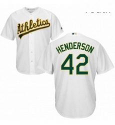 Youth Majestic Oakland Athletics 42 Dave Henderson Authentic White Home Cool Base MLB Jersey Youth Majestic Oakland Athletics 42 Dave Henderson Authentic White Home Cool Base MLB Jersey