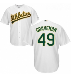 Youth Majestic Oakland Athletics 49 Kendall Graveman Replica White Home Cool Base MLB Jersey Youth Majestic Oakland Athletics 49 Kendall Graveman Replica White Home Cool Base MLB Jersey