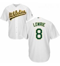 Youth Majestic Oakland Athletics 8 Jed Lowrie Replica White Home Cool Base MLB Jersey Youth Majestic Oakland Athletics 8 Jed Lowrie Replica White Home Cool Base MLB Jersey