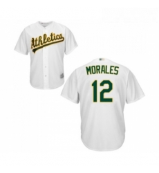 Youth Oakland Athletics 12 Kendrys Morales Replica White Home Cool Base Baseball Jersey Youth Oakland Athletics 12 Kendrys Morales Replica White Home Cool Base Baseball Jersey