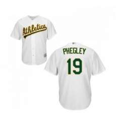 Youth Oakland Athletics 19 Josh Phegley Replica White Home Cool Base Baseball Jersey Youth Oakland Athletics 19 Josh Phegley Replica White Home Cool Base Baseball Jersey