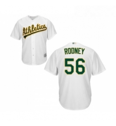 Youth Oakland Athletics 56 Fernando Rodney Replica White Home Cool Base Baseball Jersey Youth Oakland Athletics 56 Fernando Rodney Replica White Home Cool Base Baseball Jersey