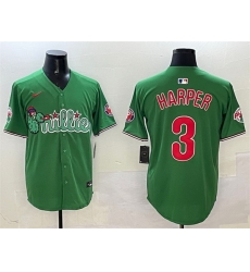 Men Philadelphia Phillies 3 Bryce Harper Green Phanatic Limited Stitched Jersey Men Philadelphia Phillies 3 Bryce Harper Green Phanatic Limited Stitched Jersey