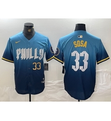 Men Philadelphia Phillies 33 Edmundo Sosa Blue 2024 City Connect Limited Stitched Jersey 3 Men Philadelphia Phillies 33 Edmundo Sosa Blue 2024 City Connect Limited Stitched Jersey 3
