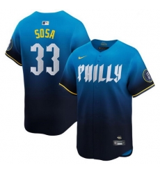 Men Philadelphia Phillies 33 Edmundo Sosa Blue 2024 City Connect Limited Stitched Jersey Men Philadelphia Phillies 33 Edmundo Sosa Blue 2024 City Connect Limited Stitched Jersey