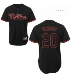Mens Majestic Philadelphia Phillies 20 Mike Schmidt Replica Black Fashion MLB Jersey Mens Majestic Philadelphia Phillies 20 Mike Schmidt Replica Black Fashion MLB Jersey