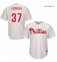 Mens Majestic Philadelphia Phillies 37 Odubel Herrera Replica WhiteRed Strip Home Cool Base MLB Jersey Mens Majestic Philadelphia Phillies 37 Odubel Herrera Replica WhiteRed Strip Home Cool Base MLB Jersey