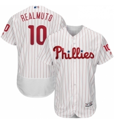 Mens Philadelphia Phillies 10 JT Realmuto Majestic White Home Flex Base Authentic Collection MLB JerseyPlayer Mens Philadelphia Phillies 10 JT Realmuto Majestic White Home Flex Base Authentic Collection MLB JerseyPlayer