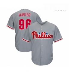 Mens Philadelphia Phillies 96 Tommy Hunter Replica Grey Road Cool Base Baseball Jersey Mens Philadelphia Phillies 96 Tommy Hunter Replica Grey Road Cool Base Baseball Jersey