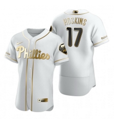 Philadelphia Phillies 17 Rhys Hoskins White Nike Mens Authentic Golden Edition MLB Jersey Philadelphia Phillies 17 Rhys Hoskins White Nike Mens Authentic Golden Edition MLB Jersey