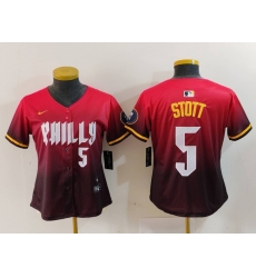Women Philadelphia Phillies 5 Bryson Stott Red 2024 City Connect Limited Stitched Baseball Jersey 1 Women Philadelphia Phillies 5 Bryson Stott Red 2024 City Connect Limited Stitched Baseball Jersey 1