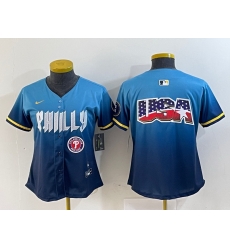 Women Philadelphia Phillies Team Big Logo Blue 2024 City Connect Limited Stitched Baseball Jersey 2 Women Philadelphia Phillies Team Big Logo Blue 2024 City Connect Limited Stitched Baseball Jersey 2