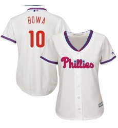 Womens Majestic Philadelphia Phillies 10 Larry Bowa Authentic Cream Alternate Cool Base MLB Jersey Womens Majestic Philadelphia Phillies 10 Larry Bowa Authentic Cream Alternate Cool Base MLB Jersey