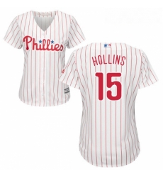 Womens Majestic Philadelphia Phillies 15 Dave Hollins Replica WhiteRed Strip Home Cool Base MLB Jersey Womens Majestic Philadelphia Phillies 15 Dave Hollins Replica WhiteRed Strip Home Cool Base MLB Jersey