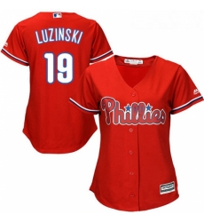 Womens Majestic Philadelphia Phillies 19 Greg Luzinski Authentic Red Alternate Cool Base MLB Jersey Womens Majestic Philadelphia Phillies 19 Greg Luzinski Authentic Red Alternate Cool Base MLB Jersey