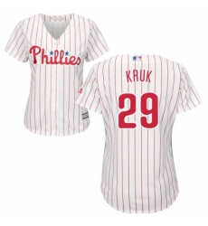 Womens Majestic Philadelphia Phillies 29 John Kruk Replica WhiteRed Strip Home Cool Base MLB Jersey Womens Majestic Philadelphia Phillies 29 John Kruk Replica WhiteRed Strip Home Cool Base MLB Jersey