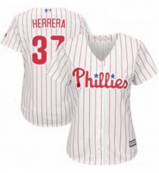Womens Majestic Philadelphia Phillies 37 Odubel Herrera Replica WhiteRed Strip Home Cool Base MLB Jersey Womens Majestic Philadelphia Phillies 37 Odubel Herrera Replica WhiteRed Strip Home Cool Base MLB Jersey