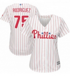 Womens Majestic Philadelphia Phillies 75 Francisco Rodriguez Replica WhiteRed Strip Home Cool Base MLB Jersey Womens Majestic Philadelphia Phillies 75 Francisco Rodriguez Replica WhiteRed Strip Home Cool Base MLB Jersey