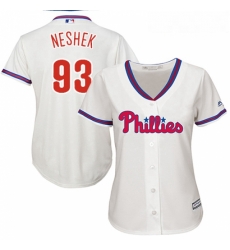Womens Majestic Philadelphia Phillies 93 Pat Neshek Authentic Cream Alternate Cool Base MLB Jersey Womens Majestic Philadelphia Phillies 93 Pat Neshek Authentic Cream Alternate Cool Base MLB Jersey
